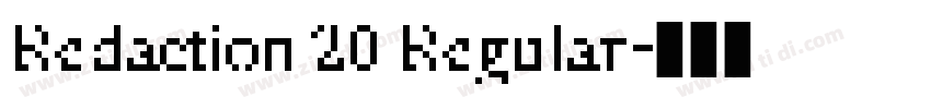Redaction 20 Regular字体转换